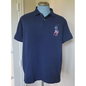 Polo Ralph Lauren Men's Blue Label Big Pony Pique Short Sleeve Shirt‎ Sz XL